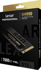 Lexar LNM800X512G-RNNNG цена и информация | Внутренние жёсткие диски (HDD, SSD, Hybrid) | 220.lv