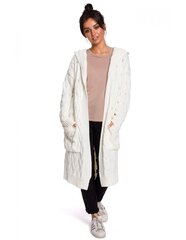 Garā jaka ar pīni sievietēm BK033 - balta cena un informācija | BeKnit Apģērbi, apavi, aksesuāri | 220.lv
