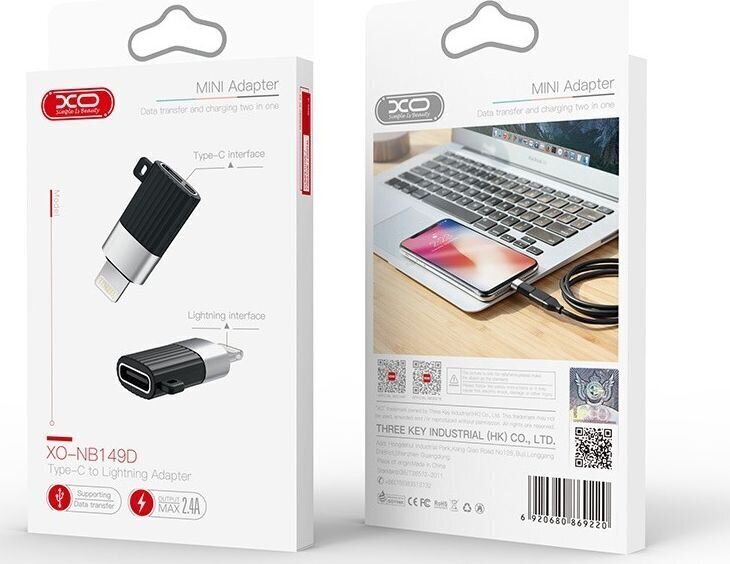 Adapteris USB TelForceOne XO NB149-D USB-C - lightning cena un informācija | Adapteri un USB centrmezgli | 220.lv