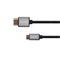 Kruger & Matz мини HDMI, 1,8 м цена и информация | Кабели и провода | 220.lv