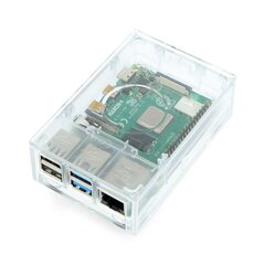 Raspberry Pi 4B futrālis - Multicomp Pro - caurspīdīgs cena un informācija | Atvērtā koda elektronika | 220.lv