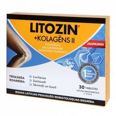 Таблетки LITOZIN + KOLAGĒNS II, 30 шт. цена и информация | При нарушении сна: 1-2 капсулы (за 30 минут до сна). Рекомендуемый курс приёма - 30 дней, при необходимости можно повторить. Не вызывает привыкание, при необходимости повторить. | 220.lv