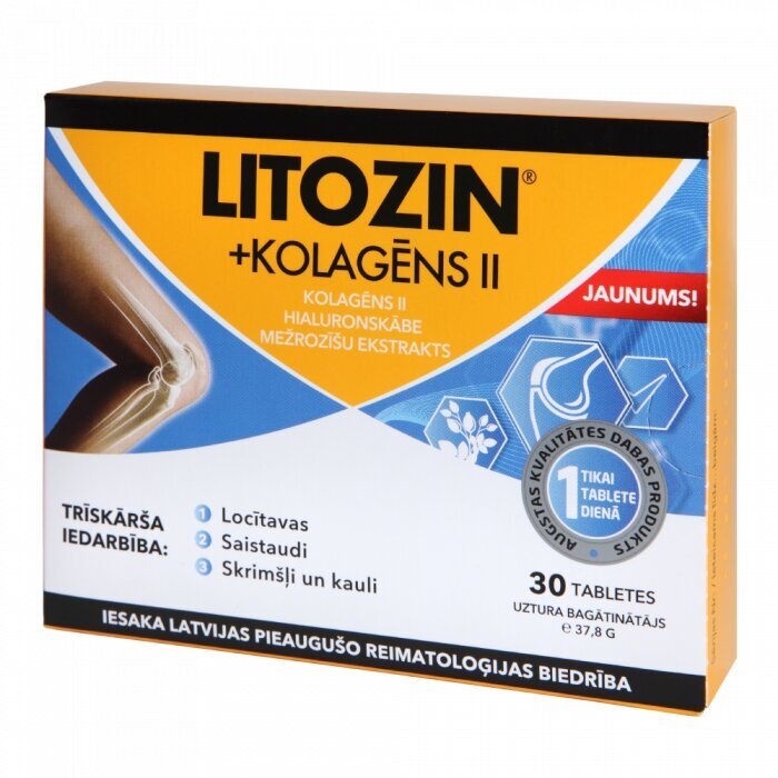 Uztura bagātinātājs Litozin + Kolagen II tabletes N30 cena un informācija | Vitamīni | 220.lv