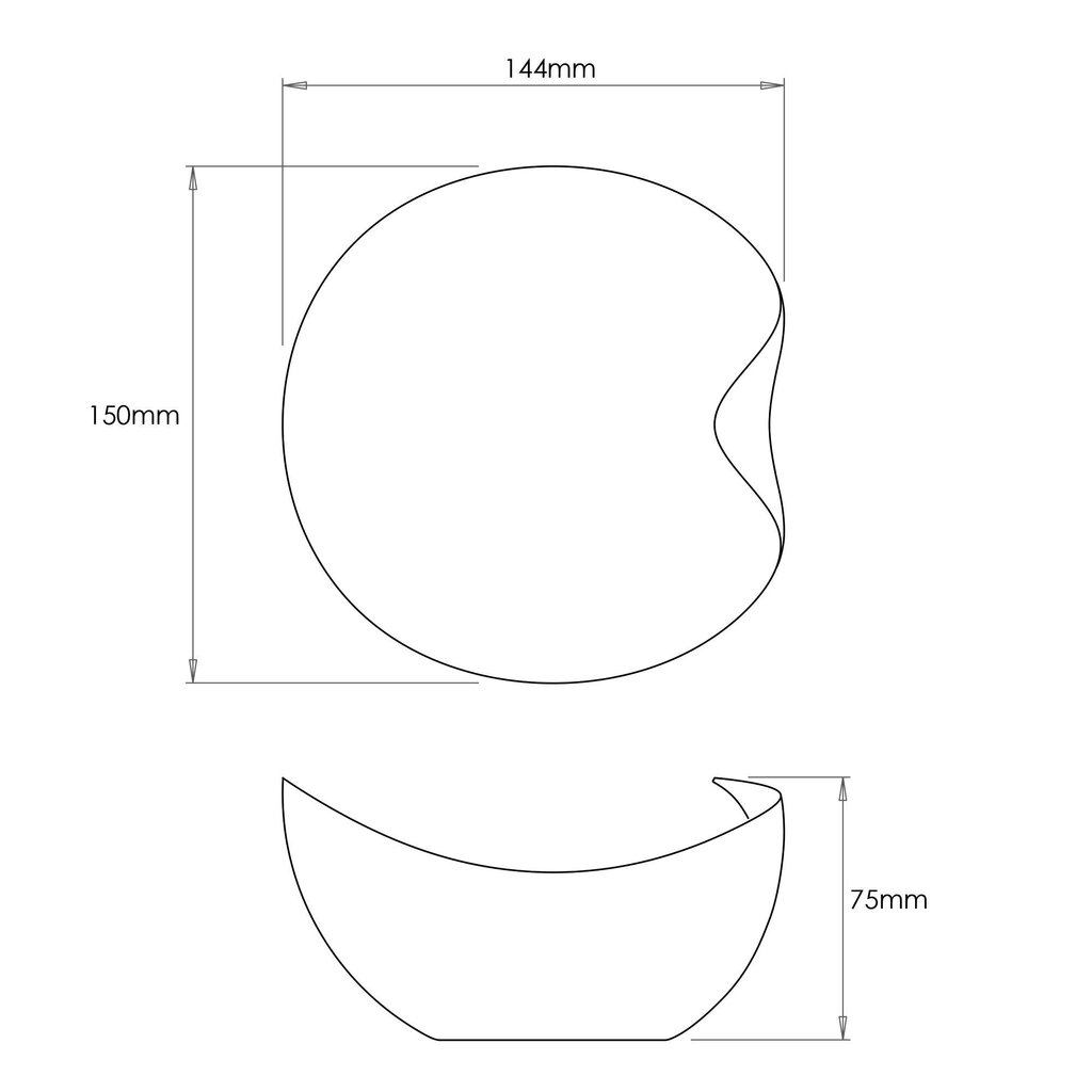 Bļoda Smile 150mm cena un informācija | Trauki, šķīvji, pusdienu servīzes | 220.lv