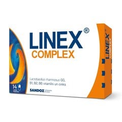 Капсулы LINEX COMPLEX, 14 шт. цена и информация | Витамины, пищевые добавки, препараты для хорошего самочувствия | 220.lv