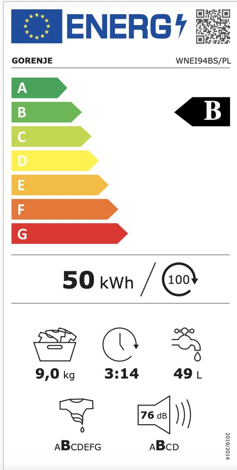 Gorenje WNEI94BS cena un informācija | Veļas mašīnas | 220.lv