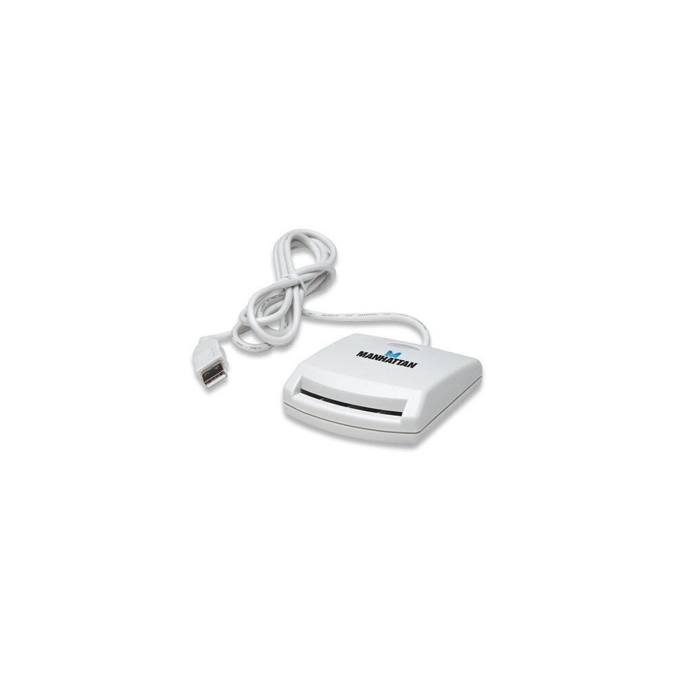 Atmiņas karšu lasītājs Manhattan, Plug&Play, USB 1.1, balts cena un informācija | Adapteri un USB centrmezgli | 220.lv