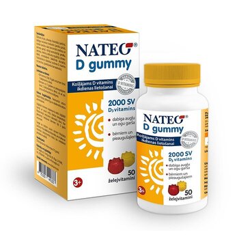 Nateo D 2000 SV Gummy N50 cena un informācija | Vitamīni, preparāti, uztura bagātinātāji labsajūtai | 220.lv