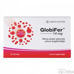 GlobiFer 14mg tab. N40 cena un informācija | Pirmā palīdzība | 220.lv