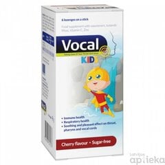 Vocal Kids Cherry lollipops bez cukura N6 cena un informācija | Pirmā palīdzība | 220.lv