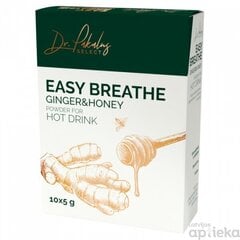 Порошок EASY BREATHE GINGER&HONEY POWDER FOR HOT DRINK, 10 пакетики цена и информация | Первая помощь | 220.lv