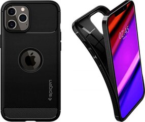 Spigen 42537, piemērots iPhone 12, melns cena un informācija | Telefonu vāciņi, maciņi | 220.lv