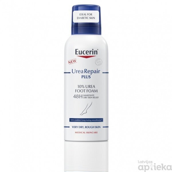 EUCERIN UreaRepair Plus 10% Urea putas ļoti sausām pēdām 150ml cena un informācija | Ķermeņa krēmi, losjoni | 220.lv