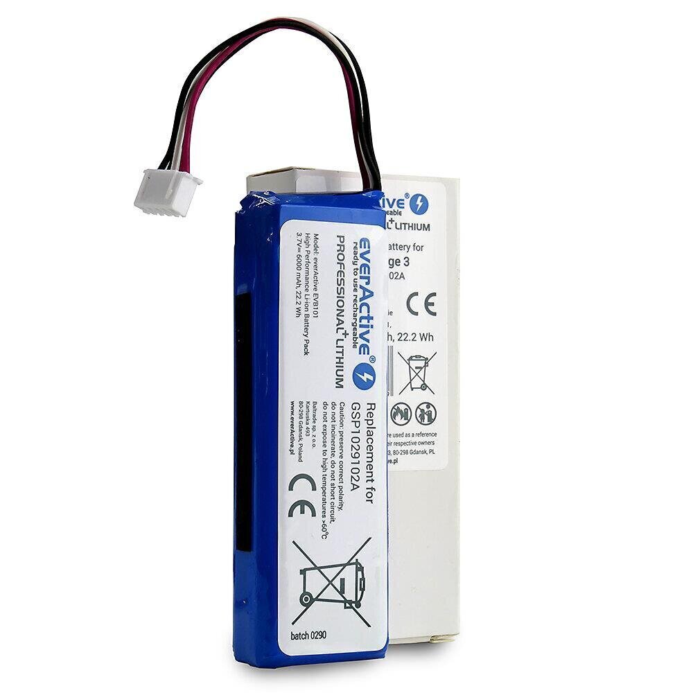 Uzlādējama baterija everActive EVB101 ar Bluetooth skaļruni JBL Charge 3 cena un informācija | Akumulatori fotokamerām | 220.lv