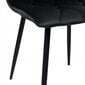 Mūsdienīgs stepēts velūra krēsls Madison Black cena un informācija | Virtuves un ēdamistabas krēsli | 220.lv