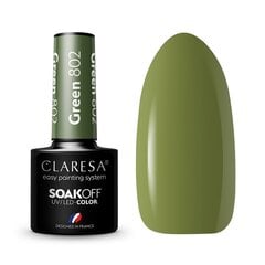 Стойкий гибридный лак для ногтей Claresa Green 802, 5 г цена и информация | Лаки для ногтей, укрепители | 220.lv