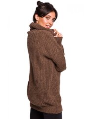 Džemperis sievietēm ar augstu kaklu BK030 - brūns cena un informācija | BeKnit Apģērbi, apavi, aksesuāri | 220.lv