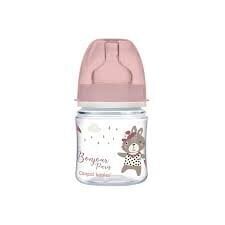 CANPOL pudelīte ar platu atvērumu EASYStart Bonjour Paris , rozā 120ml (35/231) цена и информация | Бутылочки и аксессуары | 220.lv