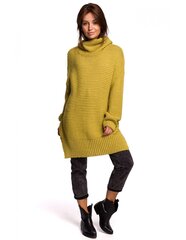 Sieviešu džemperis ar krāgu BK047 - dzeltens cena un informācija | BeKnit Apģērbi, apavi, aksesuāri | 220.lv