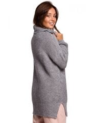 Sieviešu džemperis ar krāgu BK047- pelēks cena un informācija | BeKnit Apģērbi, apavi, aksesuāri | 220.lv