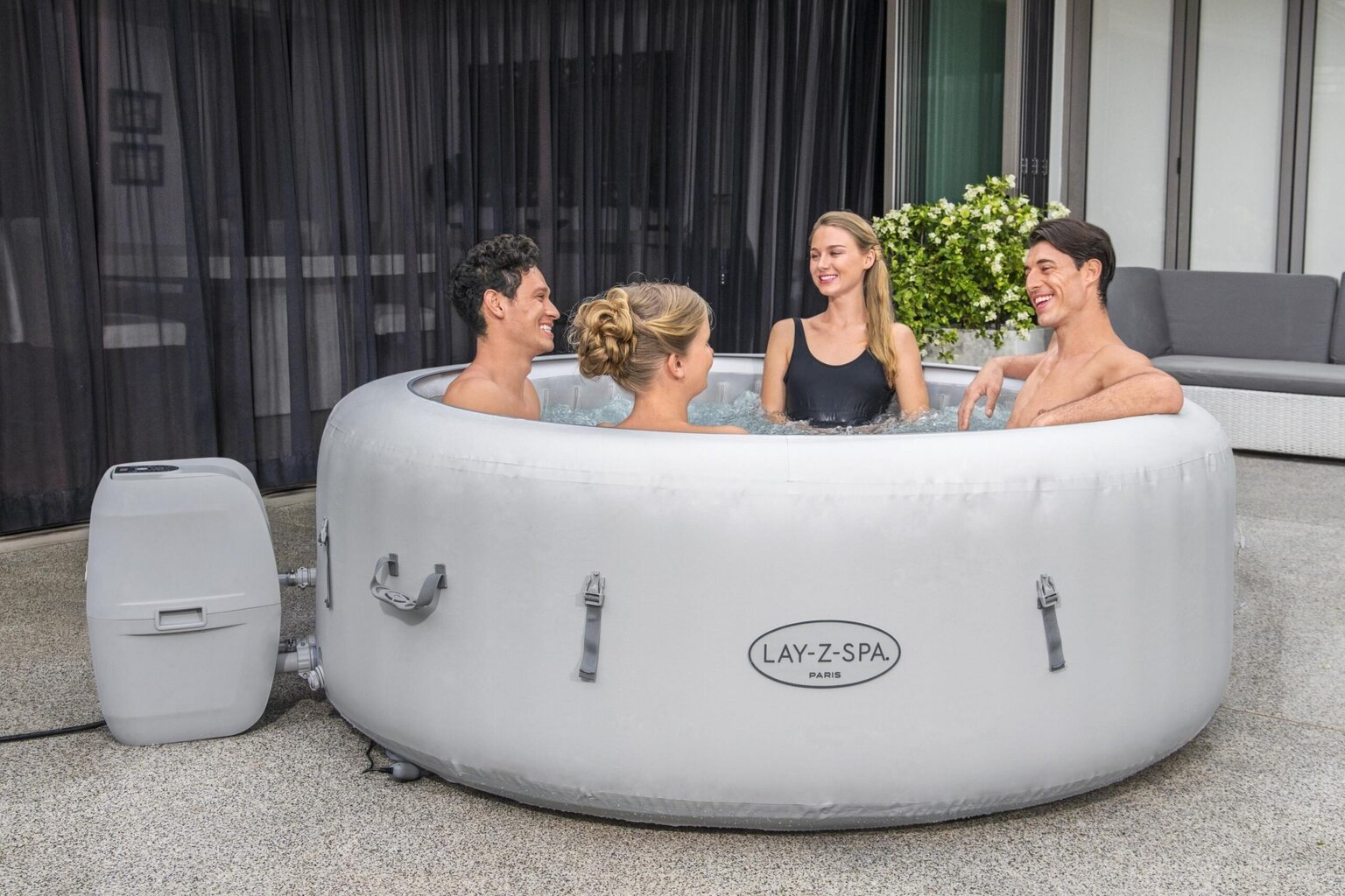 Whirlpool Vanna Bestway Lay-Z Spa Paris 196 x 66 cm cena un informācija | Baseini | 220.lv