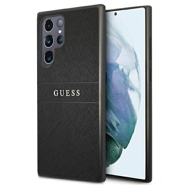 Telefona maciņš Guess GUHCS22LPSASBBK S22 Ultra S908 cena un informācija | Telefonu vāciņi, maciņi | 220.lv