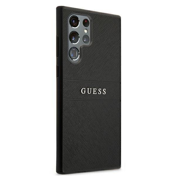 Telefona maciņš Guess GUHCS22LPSASBBK S22 Ultra S908 cena un informācija | Telefonu vāciņi, maciņi | 220.lv