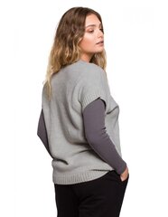 Adīta veste sievietēm BK076 - pelēka cena un informācija | Sieviešu džemperi | 220.lv