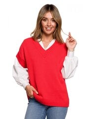 Adīta veste sievietēm BK076 - sarkana cena un informācija | Sieviešu džemperi | 220.lv
