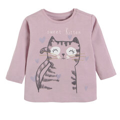Cool Club krekls ar garām piedurknēm meitenēm, CCG2400562, violets cena un informācija | Krekli jaundzimušajiem | 220.lv