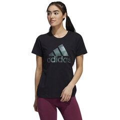 Футболка женская Adidas Holiday Graphic Tee W GU8897, черная цена и информация | Женские футболки | 220.lv