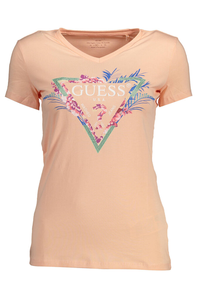 T-krekls sievietēm Guess Jeans W2GI06J1311, rozā cena un informācija | T-krekli sievietēm | 220.lv