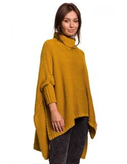 Pončo džemperis sievietēm BK049 - medus cena un informācija | BeKnit Apģērbi, apavi, aksesuāri | 220.lv