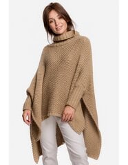 Pončo džemperis sievietēm BK049 - brūns cena un informācija | BeKnit Apģērbi, apavi, aksesuāri | 220.lv