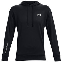 Džemperis vīriešiem Under Armor Terry Hoodie M 1366259-001, melns цена и информация | Мужская спортивная одежда | 220.lv