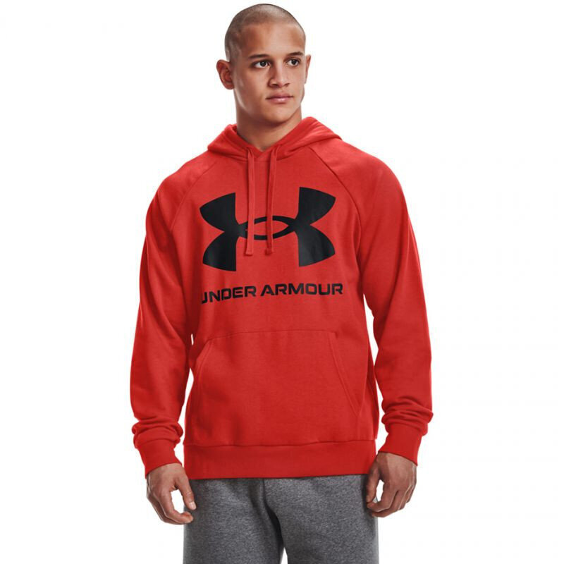 Džemperis vīriešiem Under Armour Rival Fleece Big Logo HD Sweatshirt M 1357093 839, sarkans cena un informācija | Vīriešu jakas | 220.lv