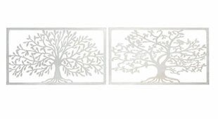 Sienas dekors DKD Home Decor Metāls Koks, 2 gab., 84,5 x 1 x 49 cm cena un informācija | Interjera priekšmeti | 220.lv