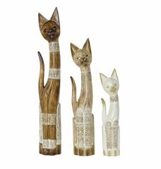 Декоративная фигурка DKD Home Decor Коты (3 шт.) (14 х 7,5 х 80 см) (12 х 6,5 х 60 см) (16 х 7,5 х 100 см) цена и информация | Детали интерьера | 220.lv