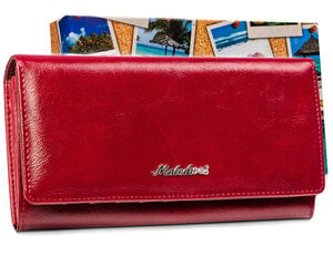 Женский бумажник из натуральной кожи Maledives, красный цена и информация | Женские кошельки, держатели для карточек | 220.lv