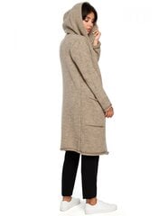 Куртка женская с драпировкой спереди BK017 - светло-коричневая цена и информация | Женские кофты | 220.lv