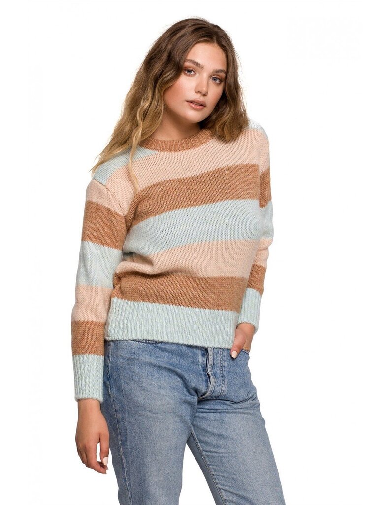 Sieviešu džemperis BK071 daudzkrāsains, svītrains - 2. modelis цена и информация | Sieviešu džemperi | 220.lv