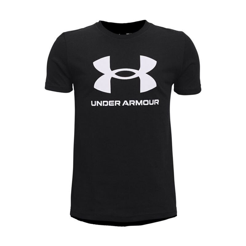 T-krekls bērniem Under Armour Y Sportstyle Logo SS Jr 1363282 001, melns cena un informācija | Zēnu krekli | 220.lv