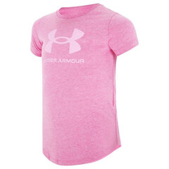 Футболка для девочек Under Armor Y Live Sportstyle Graphic SS Jr 1361182 660, розовая цена и информация | Рубашки для девочек | 220.lv