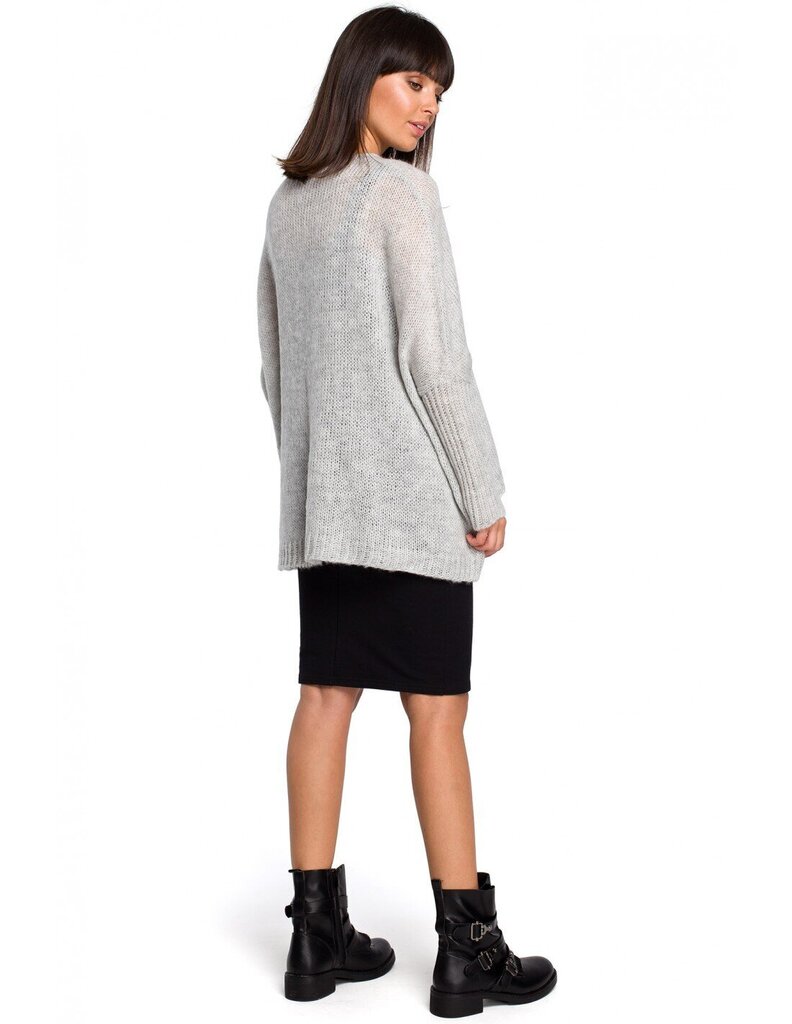 Brīvs džemperis sievietēm BK018 ar kabatu - pelēks cena un informācija | Sieviešu džemperi | 220.lv