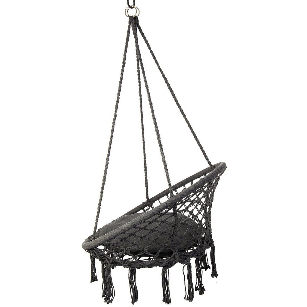 Sēdošais šūpuļtīkls ar spilvenu Saska Garden, 82x62 cm, pelēks cena un informācija | Šūpuļtīkli | 220.lv