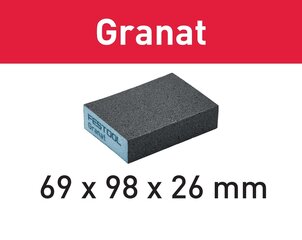 Slīpēšanas bloks Granat 201082 69x98x26 120 GR/6 Festool cena un informācija | Rokas instrumenti | 220.lv