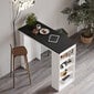 Bāra galds Kalune Design ST1, balts/melns cena un informācija | Virtuves galdi, ēdamgaldi | 220.lv