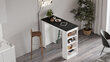 Bāra galds Kalune Design ST1, balts/melns cena un informācija | Virtuves galdi, ēdamgaldi | 220.lv