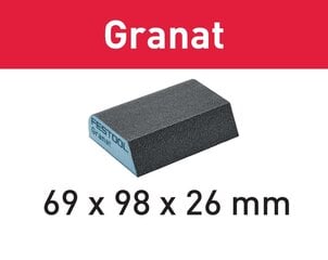 Slīpēšanas bloks Granat 201084 69x98x26 120 CO GR/6 Festool cena un informācija | Rokas instrumenti | 220.lv