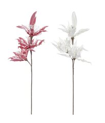 Dekoratīvs zieds DKD Home Decor Balts Rozā 30 x 8 x 112 cm, 2 gab. cena un informācija | Mākslīgie ziedi | 220.lv